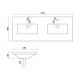 Meuble de salle de bain double vasque TREVISE 1200 Blanc
