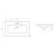 Dimensions du plan vasque acrylique de TREVISE 800 Blanc