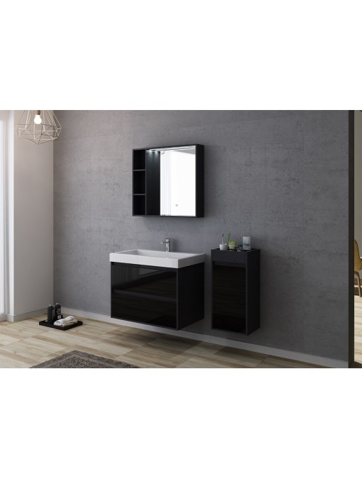 Meuble de salle de bain noir BRIANZA 800