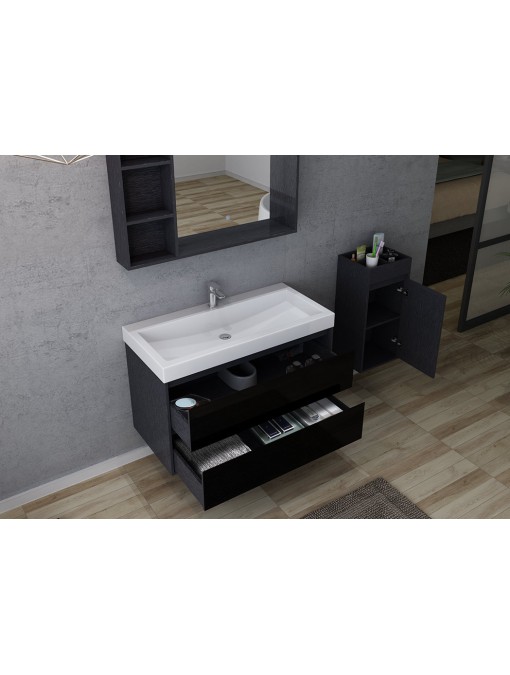 Meuble simple vasque en détails BRIANZA 1000
