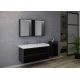 Meuble design noir double vasque BRIANZA 1200