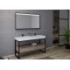 Meuble de salle de bain double vasque LAMEZIA 1400 Scandinave