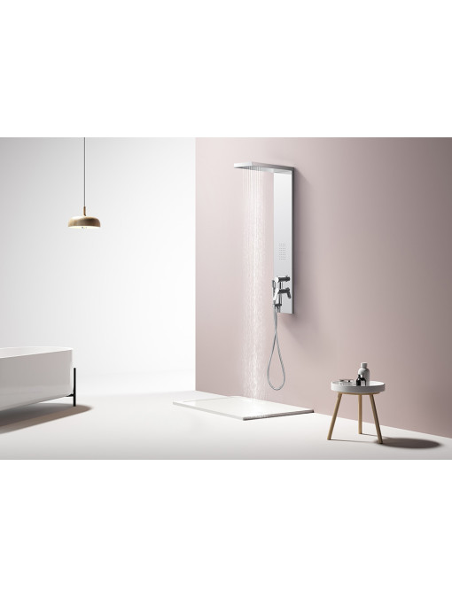 Colonne de douche hydromassante ES013 finition miroir