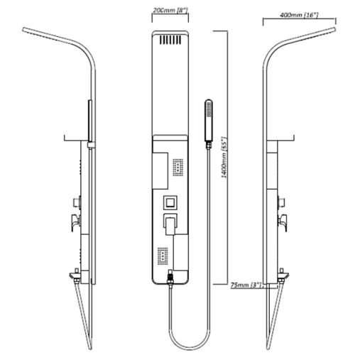 Colonne de douche hydromassante GA005