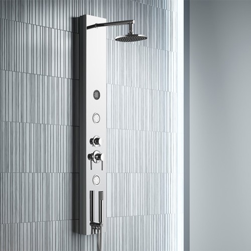 Colonne de douche hydromassante GS007 en inox finition miroir