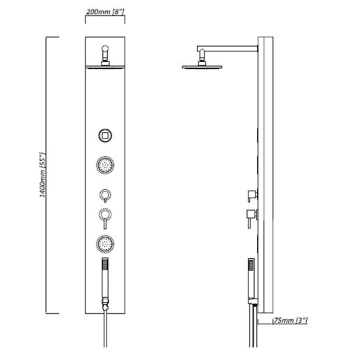 Colonne de douche hydromassante GS007