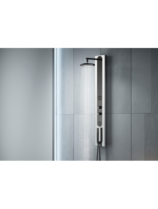 Colonne de douche hydromassante GS009 en acier inox