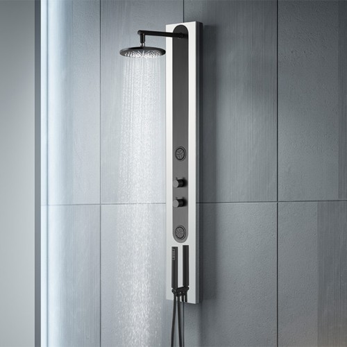 Colonne de douche hydromassante GS009 en acier inox