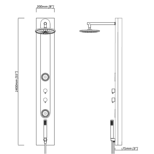 Colonne de douche hydromassante GS009
