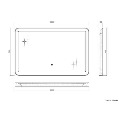 Ensemble de salle de bain simple vasque CASORIA 1200