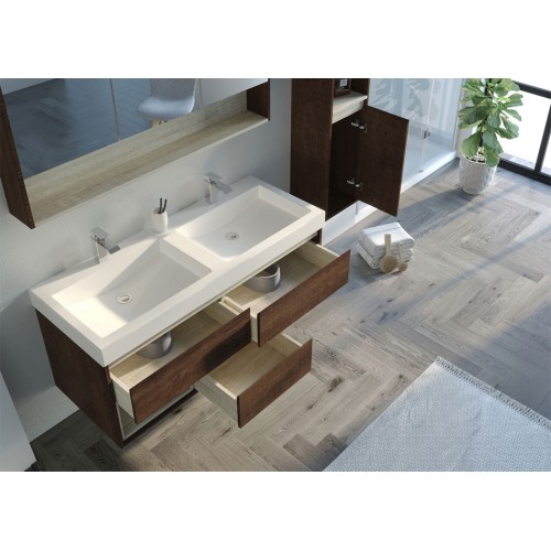 Meuble de salle de bain 2 places ANZIO 1200