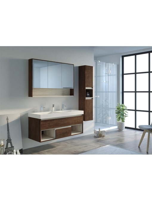 Meuble double vasque moderne ANZIO 1200