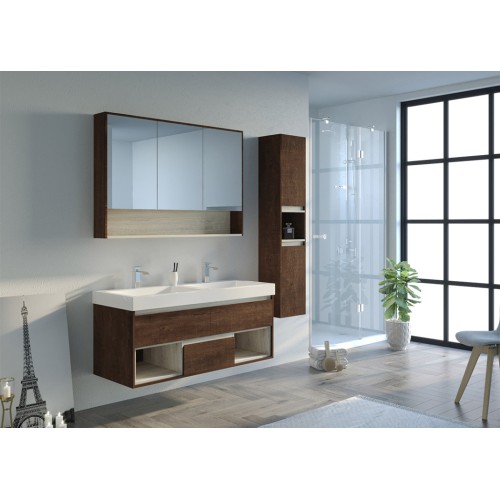 Meuble de salle de bain 2 places ANZIO 1200