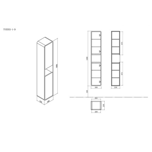 Meuble de salle de bain LUMARZO 800SC-N