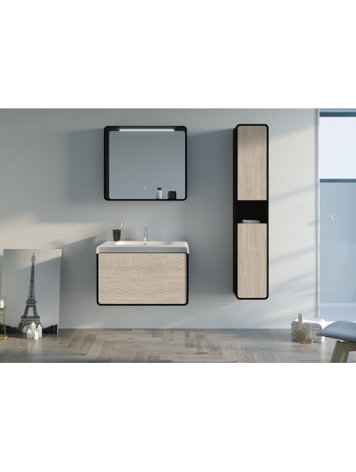 Ensemble avec colonne et miroir LUMARZO 800SC-N