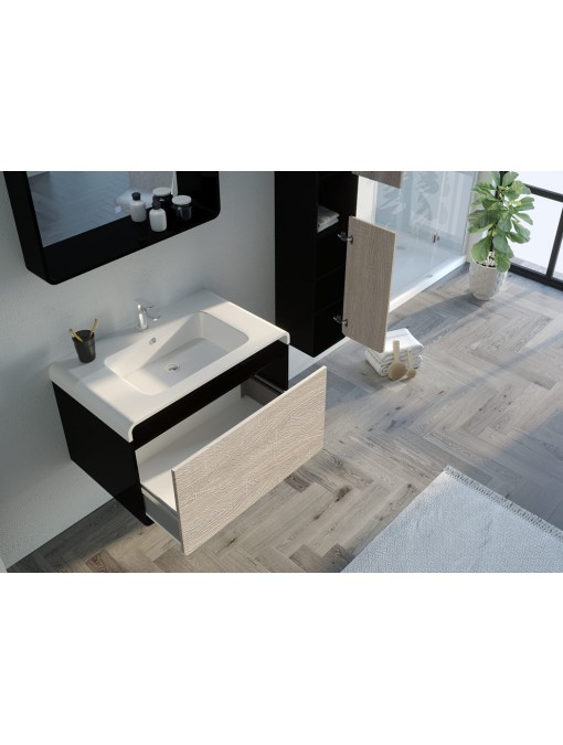 Meuble et colonne avec niche LUMARZO 800SC-N