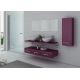 Meuble double vasque Aubergine VIRTUOSE DUO