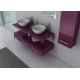 ensemble meubles salle de bain VIRTUOSE DUO Aubergine