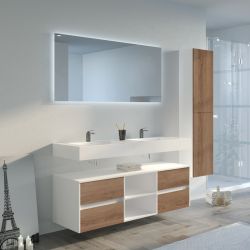Meuble de salle de bain double vasque VISENZA 1400 SV