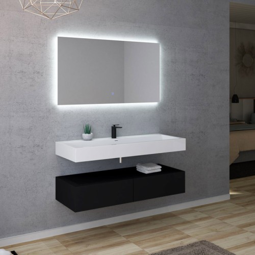 Ensemble de salle de bain simple vasque design AVELLINO-1200N