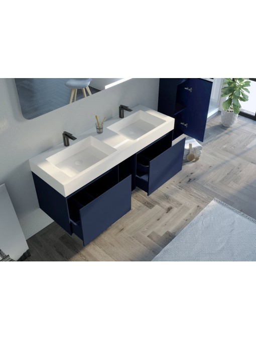 Meuble salle de bain ARTENA 1400 Bleu Saphir