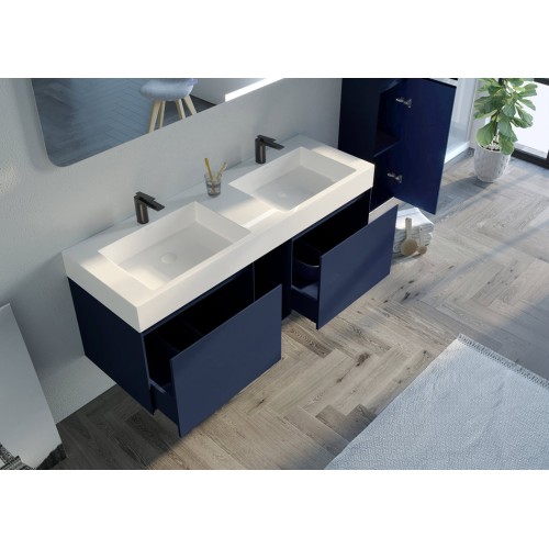 Meuble salle de bain ARTENA 1400 Bleu Saphir