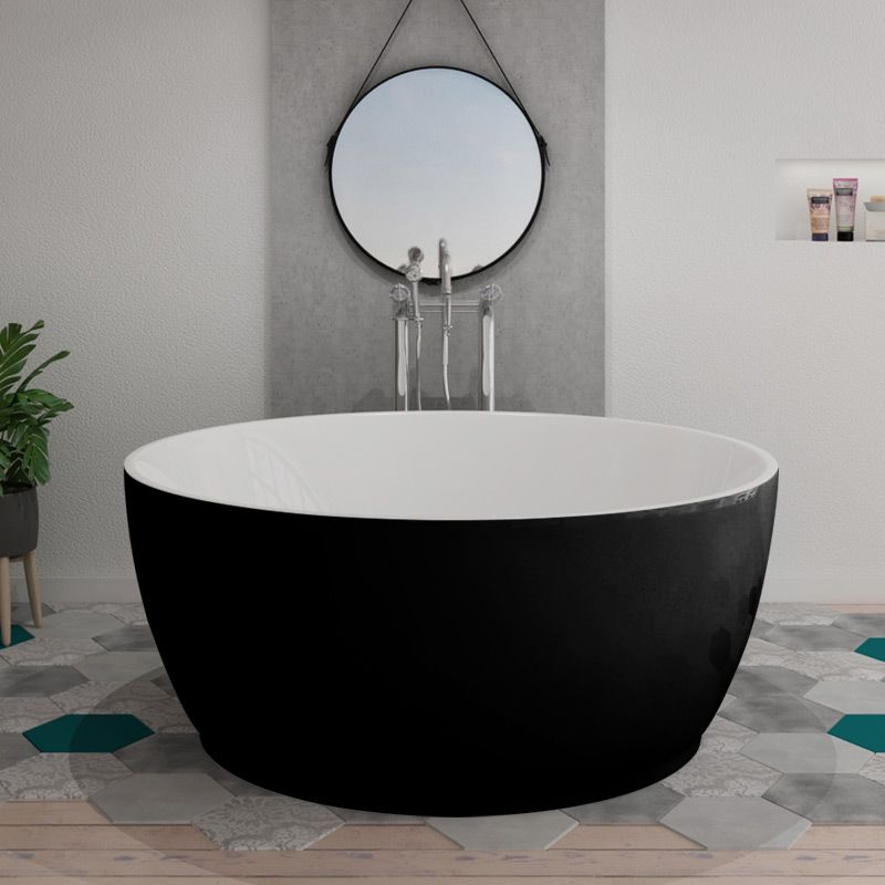 Baignoire îlot acrylique ronde Misa Black