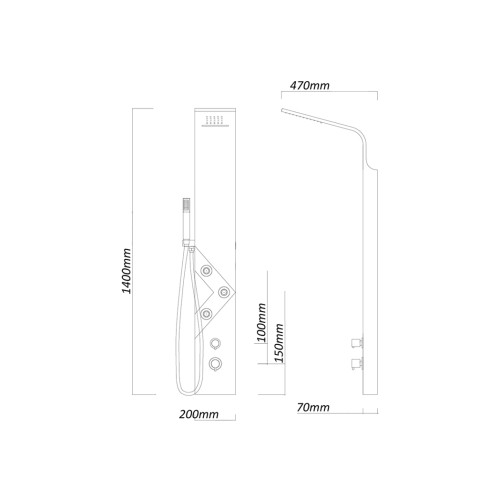 Colonne d'hydromassage A216-2