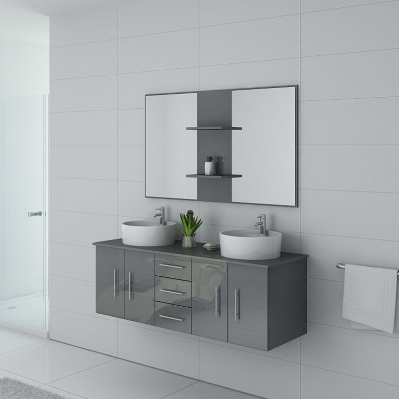 Meuble de salle de bain CARSOLI Gris taupe