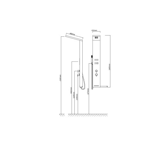 Colonne de douche hydromassante GS010