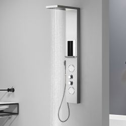 Colonne de douche hydromassante ES010 avec une étagère porte savon