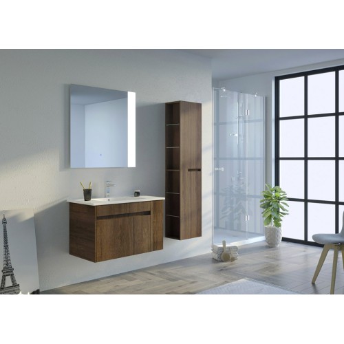Meuble de salle de bain BOVALINO 800 Chêne Foncé