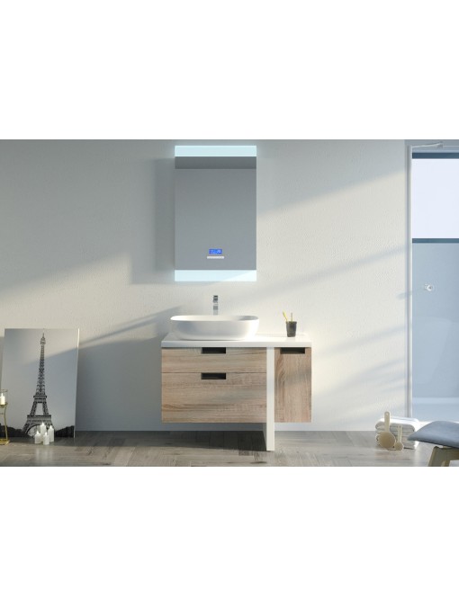 Meuble Scarlino 1000 Scandinave deux tiroirs et un placard
