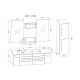 Plan meuble double vasque DIS748 Blanc