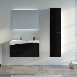 Meuble de salle de bain CAGLIARI 900 Noir