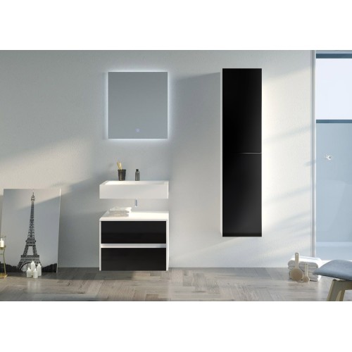 Bel ensemble de Meuble de salle de bain VISENZA 600 Noir