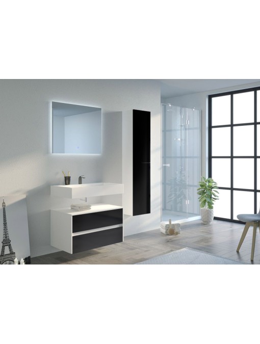 Meuble de salle de bain VISENZA 800 Noir