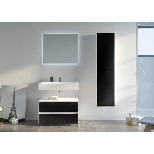 Bel ensemble de Meuble de salle de bain VISENZA 800 Noir