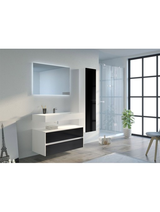 Meuble de salle de bain VISENZA 1000 Noir