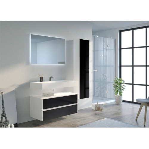 Beau meuble de salle de bain VISENZA 1000 Noir