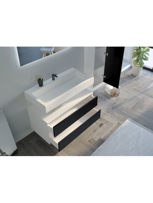 Large vasque simple VISENZA 1000 Noir