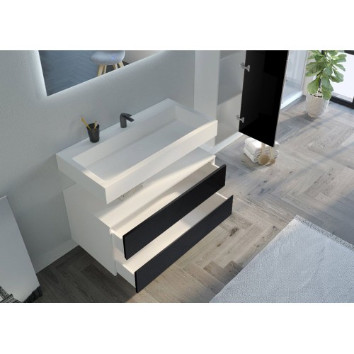Beau meuble de salle de bain VISENZA 1000 Noir