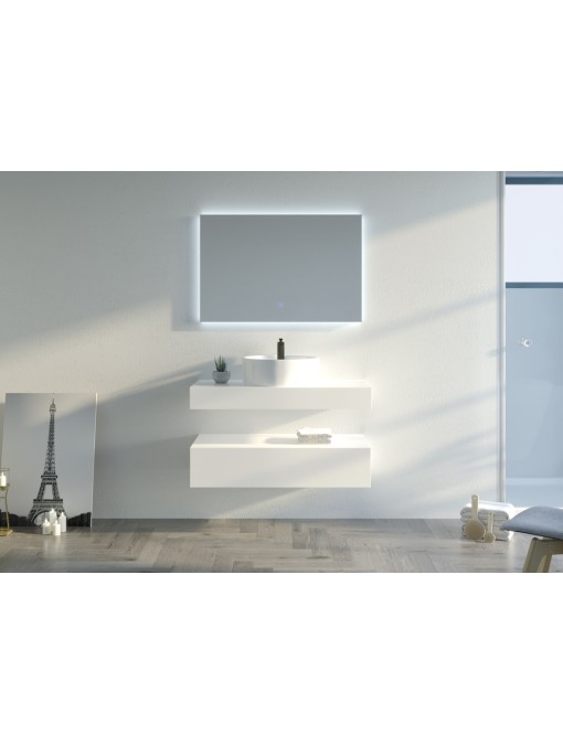 Meuble simple vasque de salle de bain MANCIANO 1000