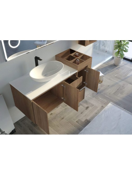 Meuble salle de bain AVEZZANO 1400 Scandinave vintage