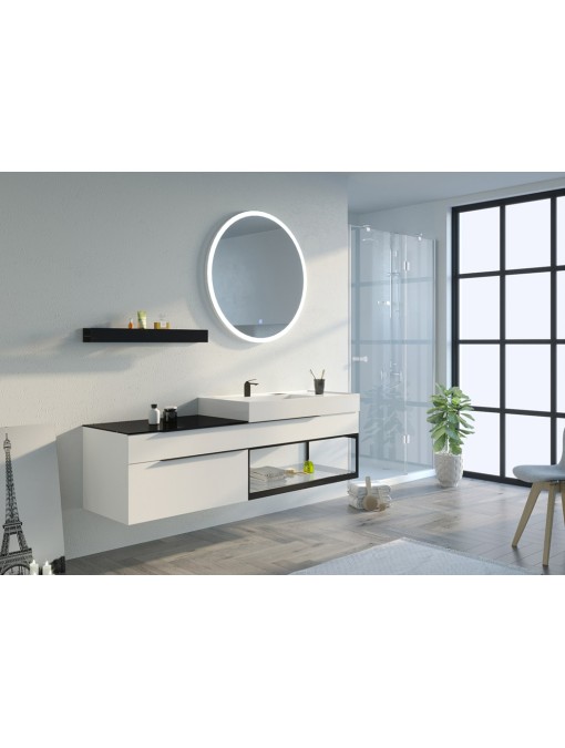 Meuble de salle de bain Eleganzza 1800 Blanc