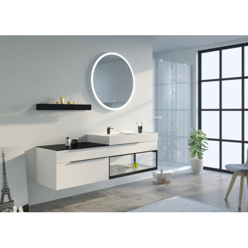 Meuble de salle de bain Eleganzza 1800 Blanc