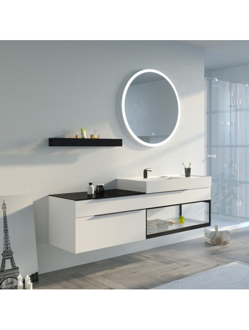 Meuble de salle de bain Eleganzza 1800 Blanc