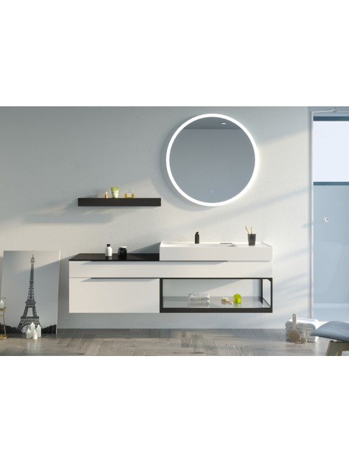 Meuble de salle de bain Eleganzza 1800 Blanc