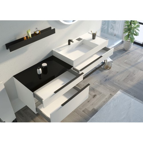 Meuble de salle de bain Eleganzza 1800 Blanc