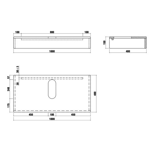 Meuble de salle de bain MANCIANO 1000